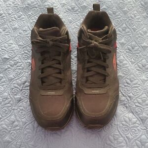 Skechers Black and Red Air-Cooled Sneakers w/Composite Toe